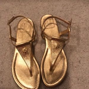 Gold Tory Burch Sandals - Size 9